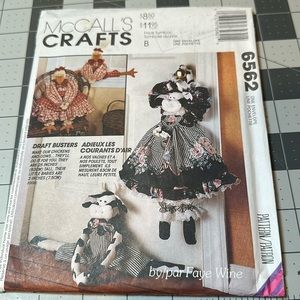 McCalls craft sewing pattern for cows and chickens